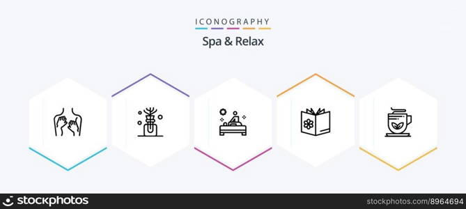 Spa And Relax 25 Line icon pack including bowl . oil . therapy. spa