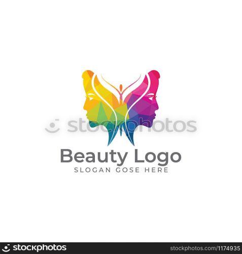 Spa and salon logo design. Cosmetics and makeup artist symbol, beauty salon shop logos illustration.