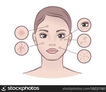 Spa concept - skin care - young beautiful woman