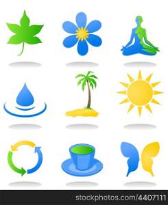 spa icon. Set of icons on a theme spa. A vector illustration