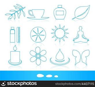 spa icon4. Set of icons on a theme spa. A vector illustration