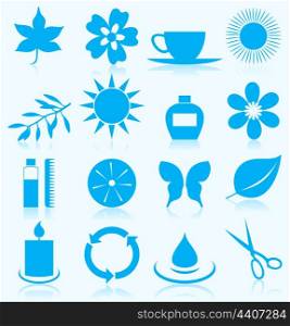 spa icon5. Set of icons on a theme spa. A vector illustration