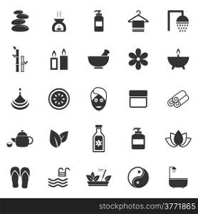 Spa icons on white background, stock vector