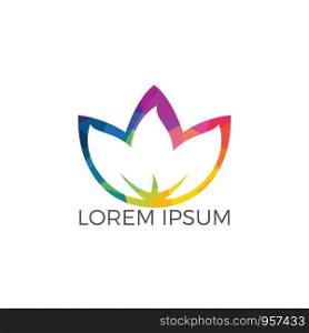 Spa logo lotus wellness salon and business spa logo. Business spa logo massage healthy design template concept.