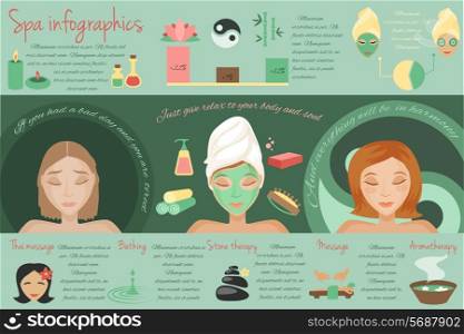 Spa salon thai massage bathing stone therapy isolated vector illustration