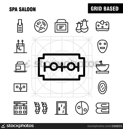 Spa Saloon Line Icon Pack For Designers And Developers. Icons Of Food, Travel, Eat, Soup, Cream, Cream Jar, Spa Vector