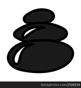 Spa Stones Icon. Editable Bold Outline With Color Fill Design. Vector Illustration.