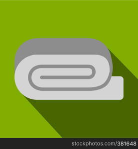 Spa towel icon. Flat illustration of towel vector icon for web design. Spa towel icon, flat style