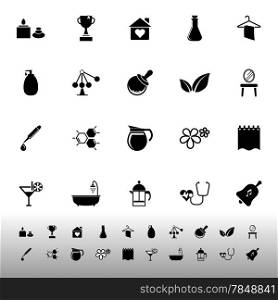 Spa treatment icons on white background, stock vector