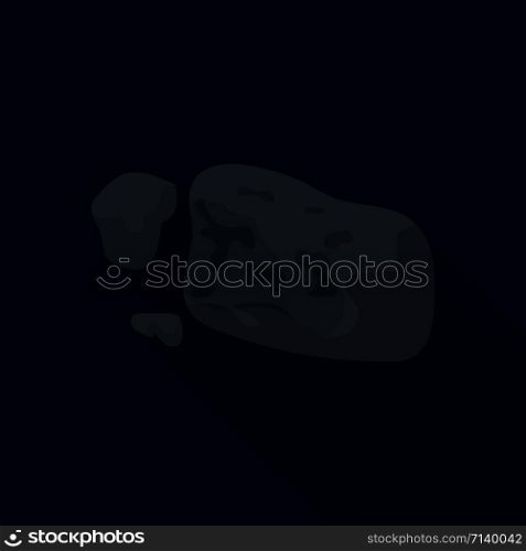 Space asteroid icon. Flat illustration of space asteroid vector icon for web design. Space asteroid icon, flat style