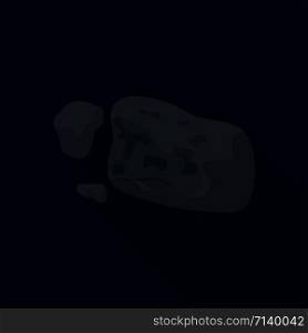 Space asteroid icon. Flat illustration of space asteroid vector icon for web design. Space asteroid icon, flat style