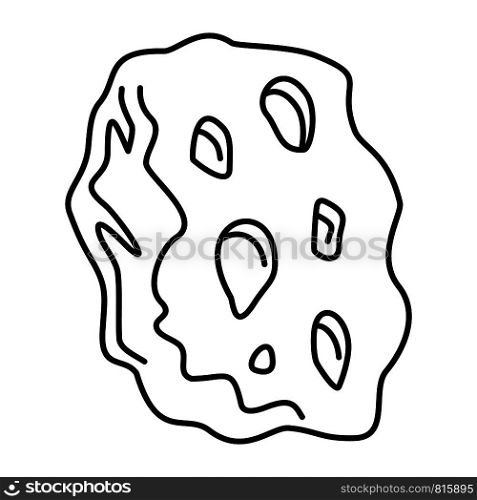 Space asteroid icon. Outline illustration of space asteroid vector icon for web design isolated on white background. Space asteroid icon, outline style