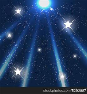 Space. Blue Starry Sky. Vector Illustration. EPS10. Space. Blue Starry Sky. Vector Illustration.