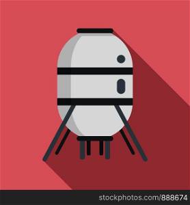 Space capsule icon. Flat illustration of space capsule vector icon for web design. Space capsule icon, flat style