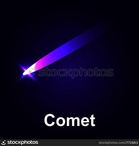 Space comet icon. Isometric of space comet vector icon for web design. Space comet icon, isometric style