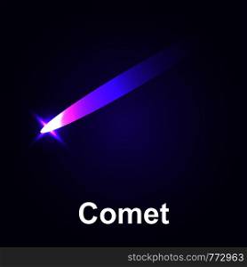 Space comet icon. Isometric of space comet vector icon for web design. Space comet icon, isometric style