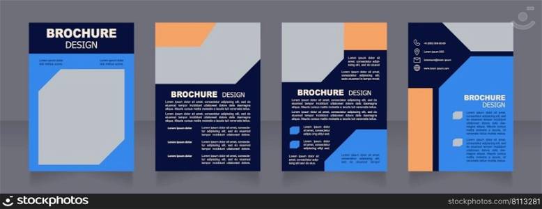 Space discovery and cosmos technology increase blank brochure design. Template set with copy space for text. Premade corporate reports collection. Editable 4 paper pages. Arial font used. Space discovery and cosmos technology increase blank brochure design