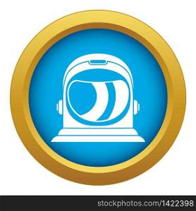 Space helmet icon blue vector isolated on white background for any design. Space helmet icon blue vector isolated