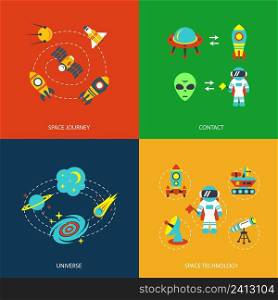 Space icons infographics of universe galaxy journey and technology vector illustration