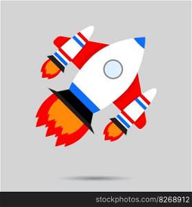 Space launch vector. Business startup rocket launch illustration. Space launch vector