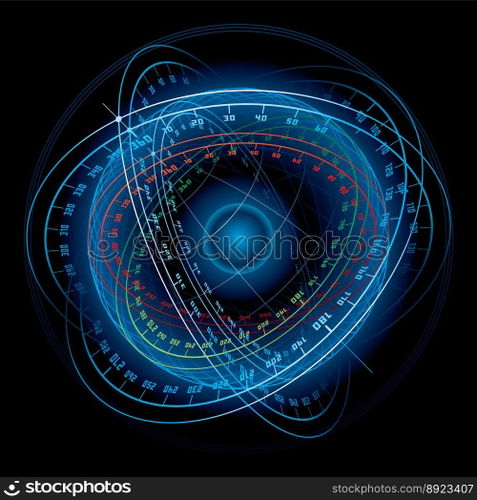 Space navigation sphere vector image