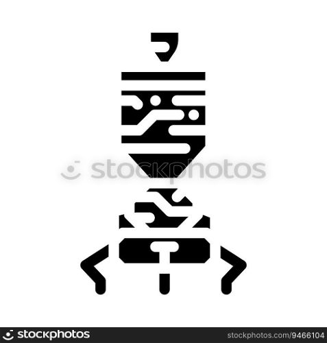 space probe aeronautical engineer glyph icon vector. space probe aeronautical engineer sign. isolated symbol illustration. space probe aeronautical engineer glyph icon vector illustration