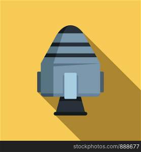 Space rocket capsule icon. Flat illustration of space rocket capsule vector icon for web design. Space rocket capsule icon, flat style