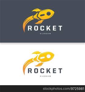 Space Rocket Logo Design, Space Vehicle Technology Vector, Simple Templet Modern Illustration