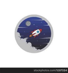 space rocket shuttle ship sign logo logotype vector art. space rocket shuttle ship sign logo logotype vector