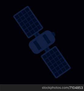Space satellite icon. Flat illustration of space satellite vector icon for web design. Space satellite icon, flat style
