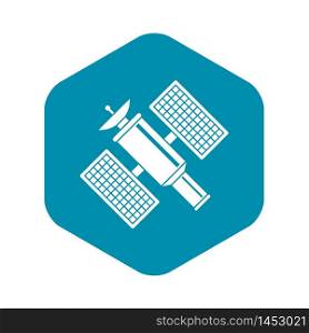 Space satellite icon. Simple illustration of space satellite vector icon for web. Space satellite icon, simple style