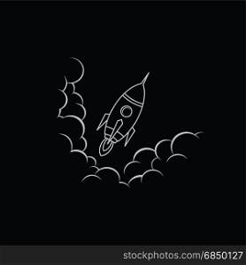 space ship rocket vector. space ship rocket explorer vector art illustration