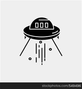 space ship, space, ship, rocket, alien Glyph Icon. Vector isolated illustration. Vector EPS10 Abstract Template background