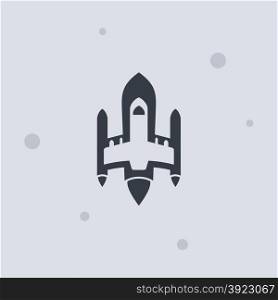 space shuttle rocket theme vector art illustration. space shuttle