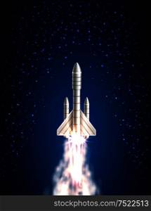 Space Shuttle (Spacecraft, Cosmic Rocket, Spaceship, Orbital Satellite) Flying in Cosmos - Illustration Vector - Vector. Space Shuttle (Spacecraft, Cosmic Rocket, Spaceship, Orbital Satellite) Flying in Cosmos