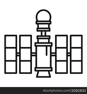 Space station exploration icon outline vector. Mars international ship. Astronaut spaceship. Space station exploration icon outline vector. Mars international ship