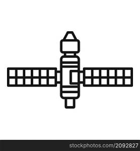 Space station icon outline vector. International satellite station. Astronaut ship. Space station icon outline vector. International satellite station