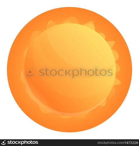 Space sun icon. Cartoon of space sun vector icon for web design isolated on white background. Space sun icon, cartoon style