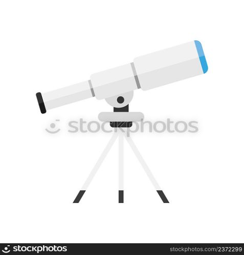 Space Telescope icon. Education and astronomy element, spyglass. Vector illustration.