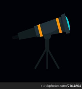 Space telescope icon. Flat illustration of space telescope vector icon for web design. Space telescope icon, flat style