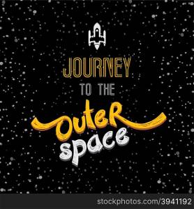 space theme. rocket ship outer space theme vector illustration