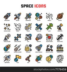 Space , Thin Line and Pixel Perfect Icons
