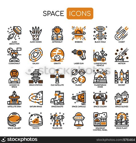 Space , Thin Line and Pixel Perfect Icons
