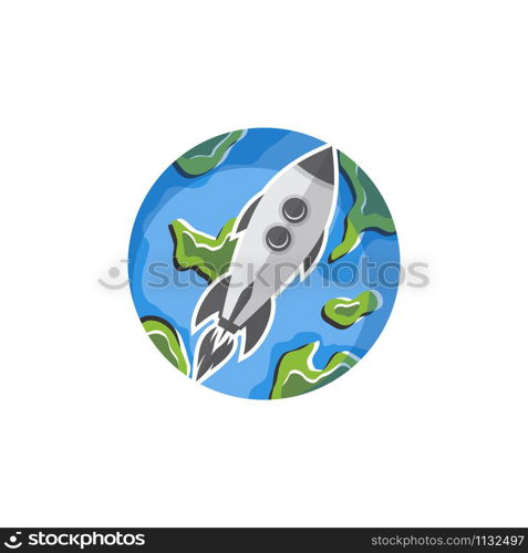 space travel rocket ship science vector art illustration. space travel rocket ship science vector art