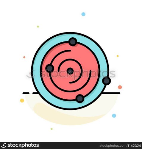 Space, Universe, Medical, Health Abstract Flat Color Icon Template
