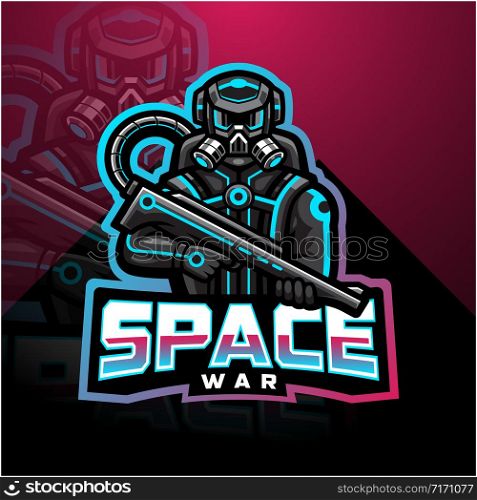 Space war esport mascot logo