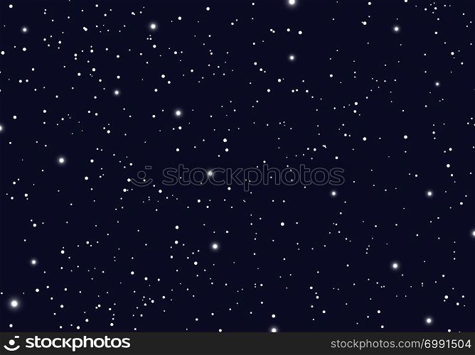 Space with stars universe space infinity and starlight background. Starry night sky galaxy and planets in cosmos pattern. Vector illustration