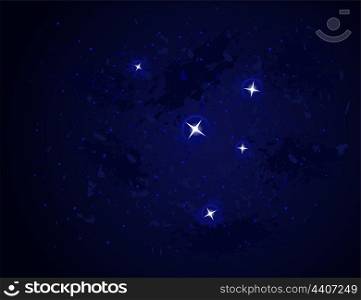 Space2. Galaxies and stars in space. A vector illustration