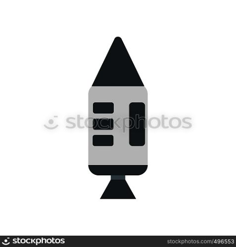 Spacecraft flat icon isolated on white background. Spacecraft flat icon