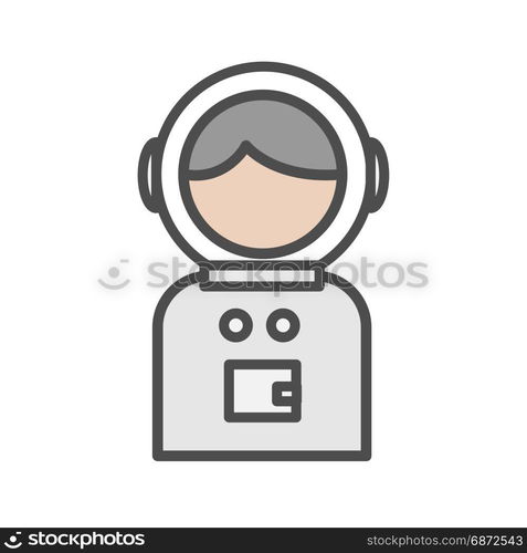 Spaceman avatar icon on white background